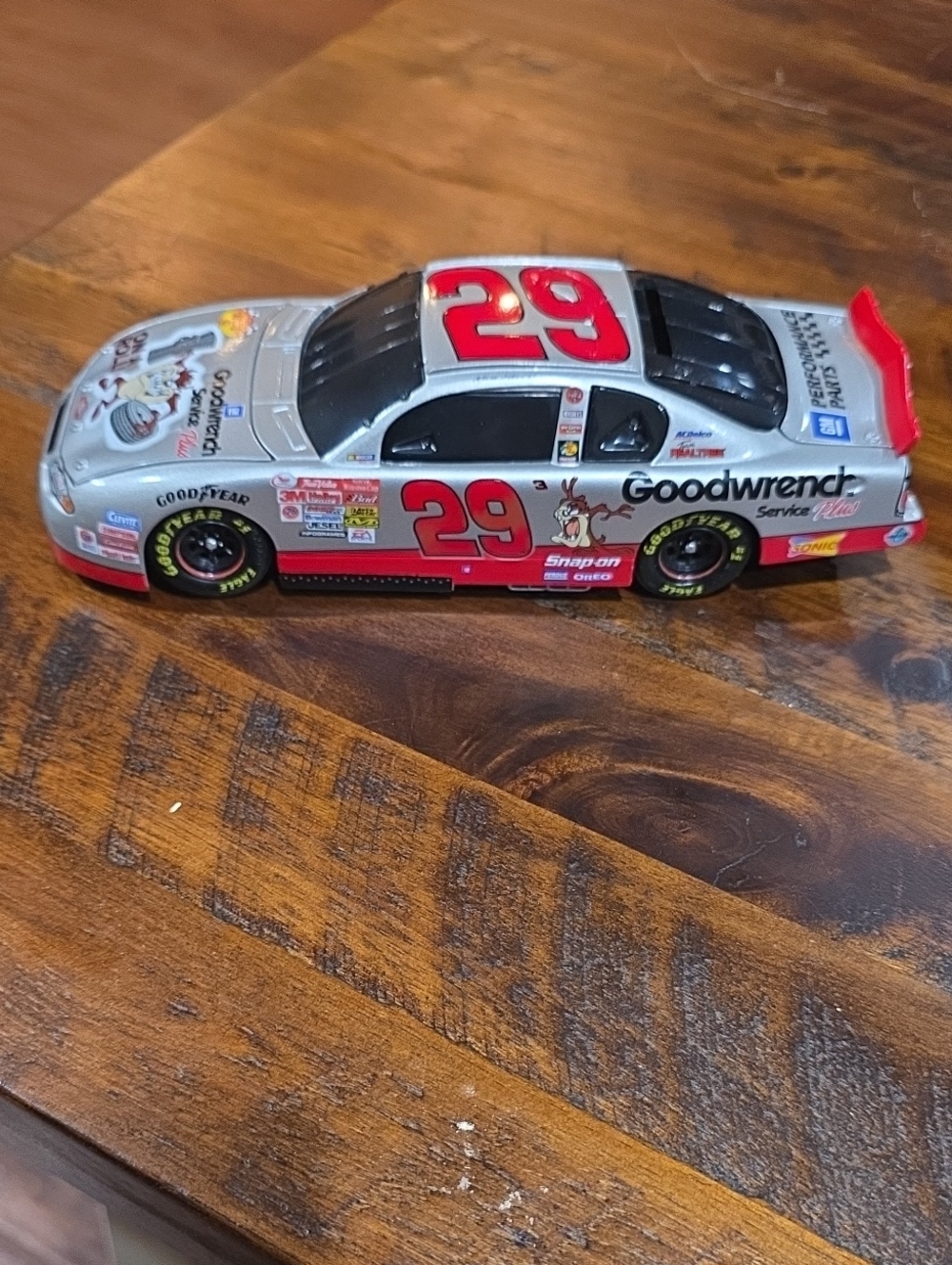 #29 Silver and Red Die-Cast Race Car Toy